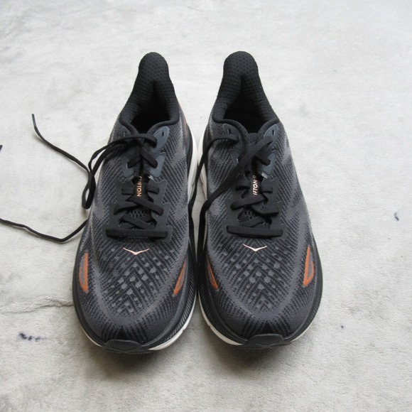 Hoka Womens Shoes 8.5 B Black Clifton 9 Cushioned Lightweight Running Athletic - Picture 2 of 13